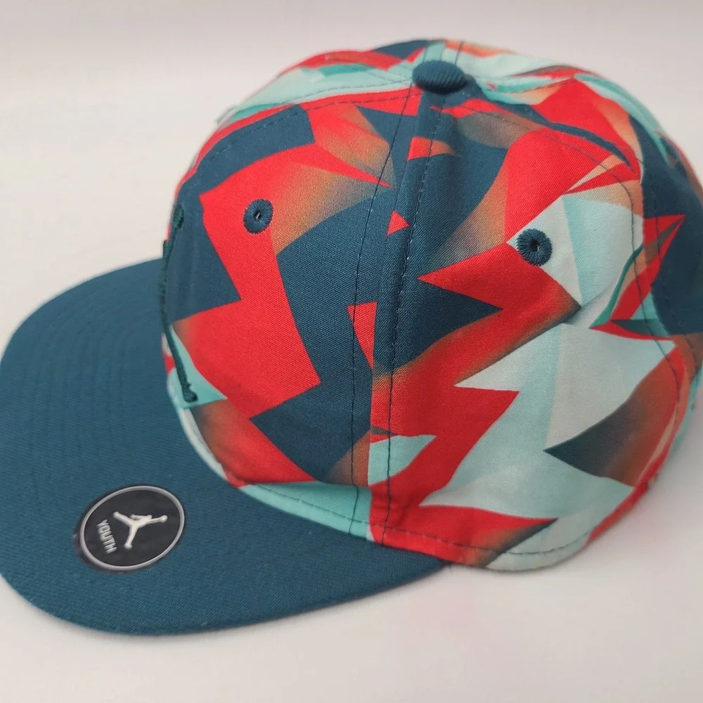 Youth Jordan Hat‎ Snapback Blue Red Geometric Air Jumpman Logo Basketball Boys